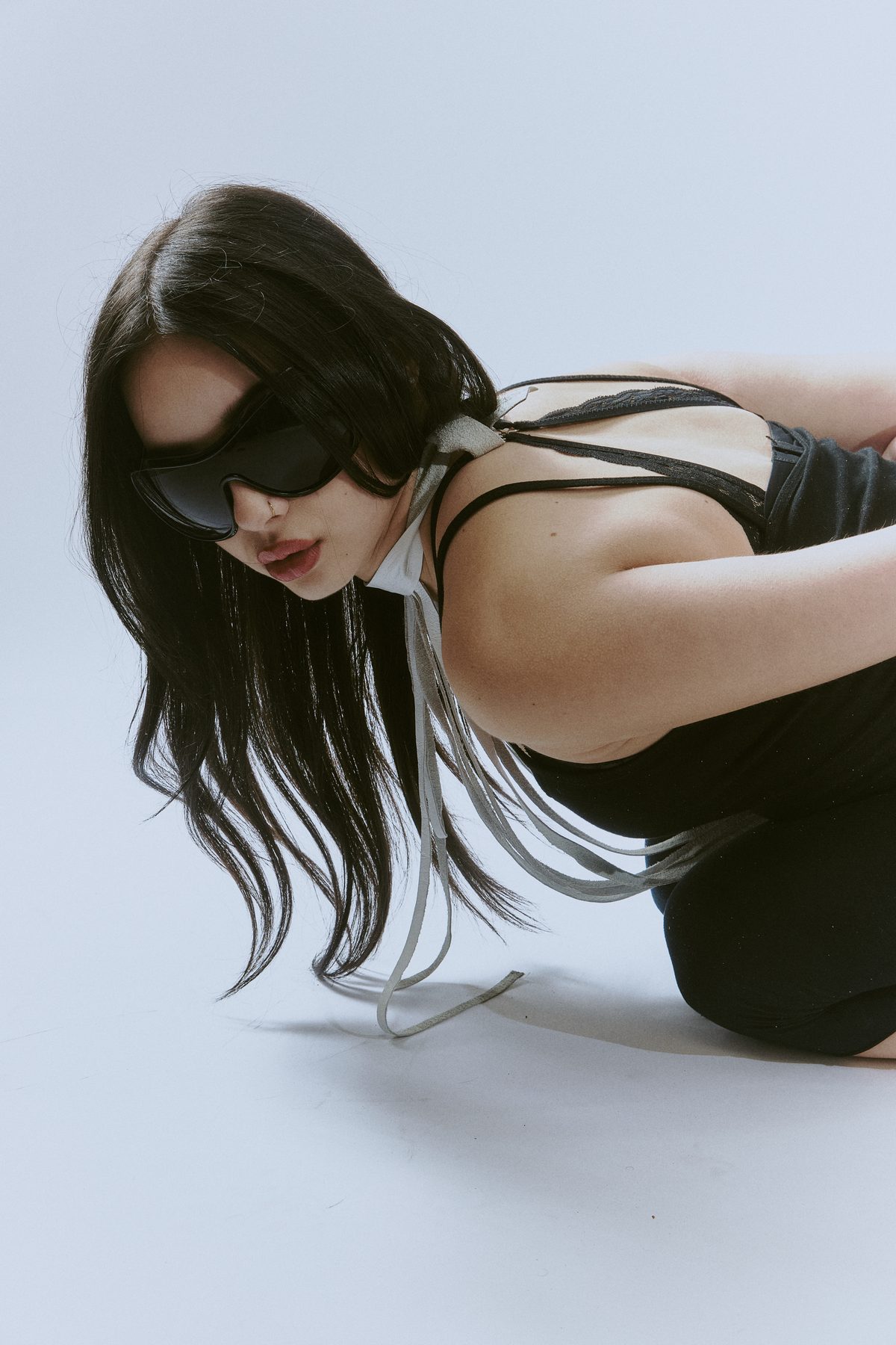 Long sleek dark hair, editorial work by Benny Krelle